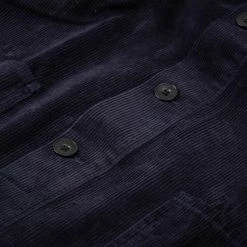 Uskees 3001 Button Corduroy Overshirt - Midnight Blue -Kyosho Shop 3001ButtonCorduroyOvershirt MidnightBlue3 1024x1024