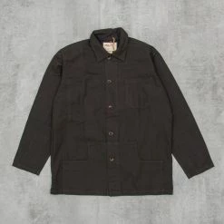 Uskees 3001 Button Overshirt - Faded Black