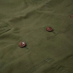 Uskees 3001 Button Overshirt - Vine Green -Kyosho Shop 3001ButtonOvershirt VineGreen3 1024x1024