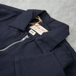 Uskees 3002 Zip Front Overshirt - Midnight Blue -Kyosho Shop 3002ZipFrontOvershirt MidnightBlue3 1024x1024