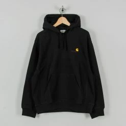 Carhartt WIP American Script Hooded Sweat - Black