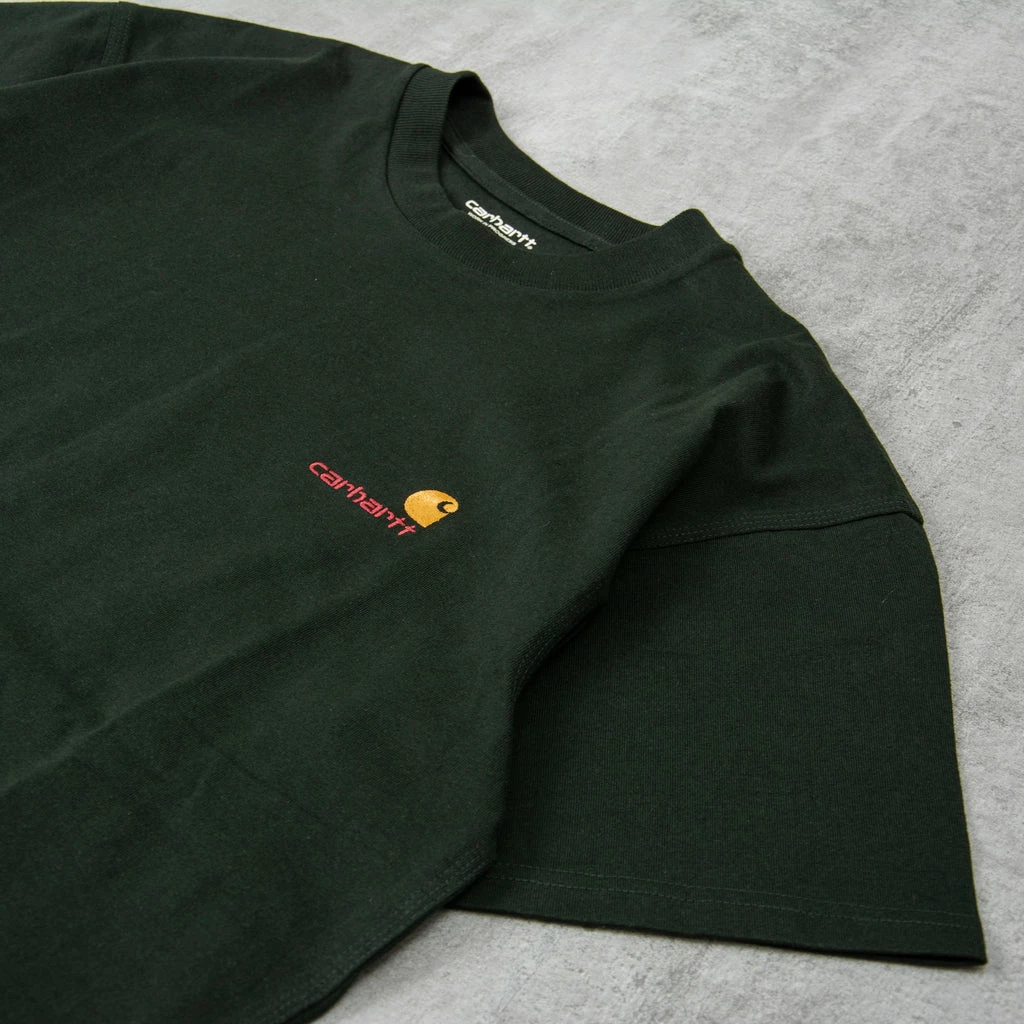Carhartt WIP American Script S/S Tee - Dark Cedar 2 Carhartt WIP American Script S/S Tee - Dark Cedar - Image 2
