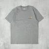 Carhartt WIP American Script S/S Tee - Dark Grey Heather