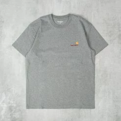 Carhartt WIP American Script S/S Tee - Dark Grey Heather