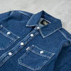 Deus Ex Machina Boston Denim Shirt - Blue Indigo -Kyosho Shop BostonDenimShirt BlueIndigo2 1024x1024