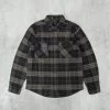 Brixton Bowery L/S Flannel Shirt - Black / Charcoal