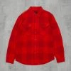 Brixton Bowery L/S Flannel Shirt - Crimson / Aurora Red