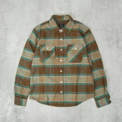 Brixton Bowery L/S Flannel Shirt - Grey / Desert