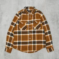 Brixton Bowery L/S Flannel Shirt - Medal Bronze