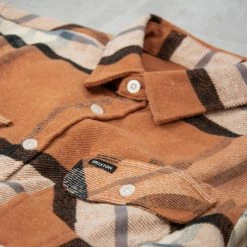 Brixton Bowery L/S Flannel Shirt - Mocha Plaid -Kyosho Shop BoweryL SFlannelShirt MochaPlaid3 1024x1024
