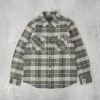 Brixton Bowery L/S Heavy Weight Flannel Shirt - Black / Charcoal