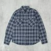 Brixton Bowery L/S Heavy Weight Flannel Shirt - Navy / Grey