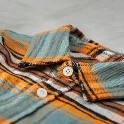 Brixton Bowery Stretch Flannel - Burnt Orange / Deep Lake -Kyosho Shop BoweryStretchFlannel BurntOrange DeepLake3 1024x1024
