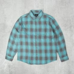 Brixton Bowery Summer Weight Shirt - Teal / Pebble