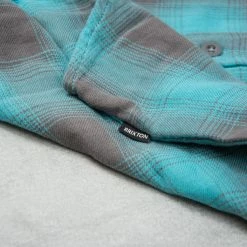 Brixton Bowery Summer Weight Shirt - Teal / Pebble -Kyosho Shop BowerySummerWeightShirt Teal Pebble3 1024x1024