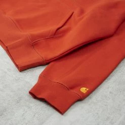 Carhartt WIP Hooded Chase Sweatshirt - Phoenix / Gold -Kyosho Shop CarharttWIPHoodedChaseSweatshirt Phoenix Gold3 1024x1024