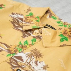 Brixton Charter Print Woven Shirt - Straw / Paradise -Kyosho Shop CharterPrintWovenShirt Straw Paradise3 1024x1024