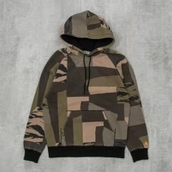 Carhartt WIP Hooded Chase Sweatshirt - Camo Mend / Gold