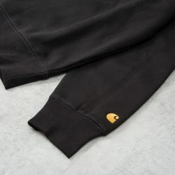 Carhartt WIP Chase Sweatshirt - Black / Gold -Kyosho Shop ChaseSweatshirt Black Gold3 1024x1024