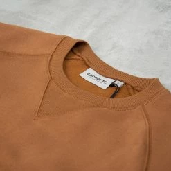 Carhartt WIP Chase Sweatshirt - Hamilton Brown -Kyosho Shop ChaseSweatshirt HamiltonBrown2 1024x1024
