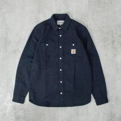 Carhartt WIP Clink L/S Shirt - Dark Navy Rigid