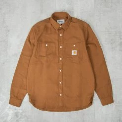 Carhartt WIP Clink L/S Shirt - Hamilton Brown Rigid