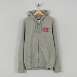 Deus Ex Machina Speed Stix Zip Hoody - Heather Grey