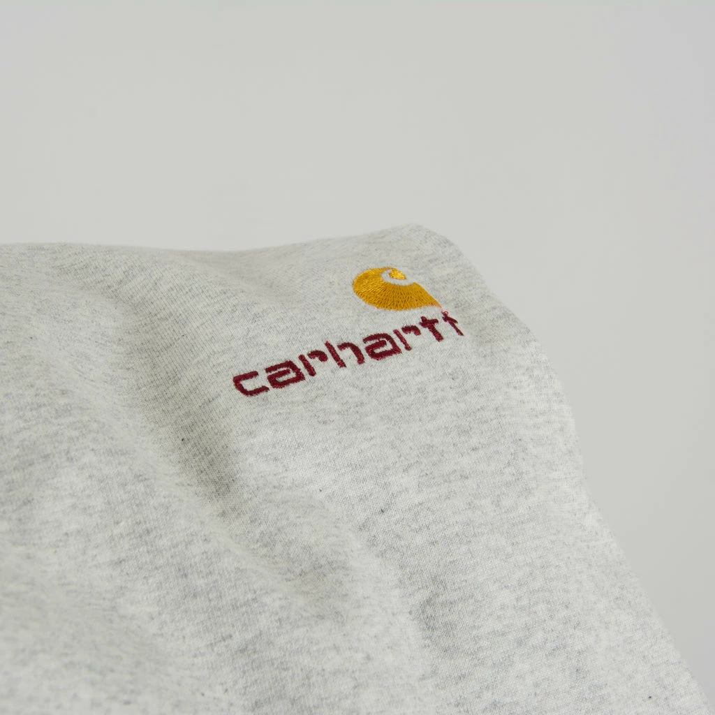 Carhartt WIP American Script S/S Tee - Ash Heather 2 Carhartt WIP American Script S/S Tee - Ash Heather - Image 2