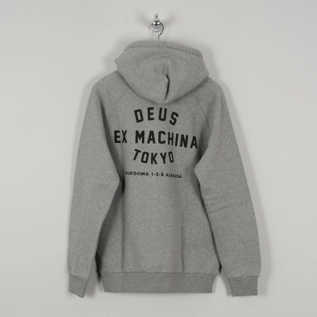 Deus Ex Machina Tokyo Address Hoody - Grey Marle 3 Deus Ex Machina Tokyo Address Hoody - Grey Marle - Image 3