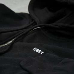 Obey Established Works Bold ZipHood - Black -Kyosho Shop EstablishedWorksBoldZipHood Black3 1024x1024