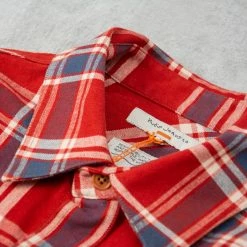 Nudie Filip Basket Plaid Shirt - Red -Kyosho Shop FilipBasketPlaidShirt Red3 1024x1024