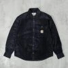 Carhartt WIP Flint Cord L/S Shirt - Dark Navy / Rinsed