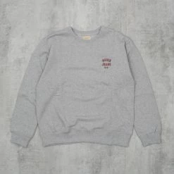 Nudie Frasse Logo Sweatshirt - Grey Melange
