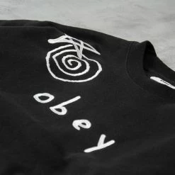 Obey Gazin Crew Sweatshirt - Black -Kyosho Shop GazinCrewSweatshirt Black2 1024x1024