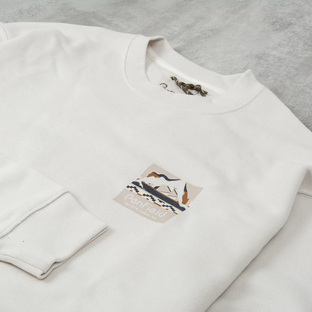 Penfield Geo Back Print Sweatshirt - Nimbus Cloud 3 Penfield Geo Back Print Sweatshirt - Nimbus Cloud - Image 3