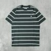 Carhartt WIP Glover Stripe S/S Tee - Juniper / Wax