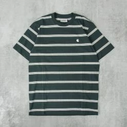 Carhartt WIP Glover Stripe S/S Tee - Juniper / Wax