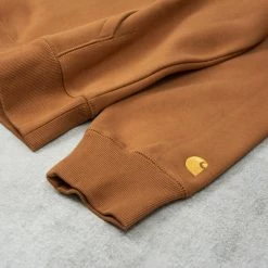Carhartt WIP Hooded Chase Sweatshirt - Hamilton Brown -Kyosho Shop HoodedChaseSweatshirt HamiltonBrown3 1024x1024