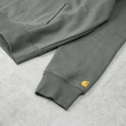 Carhartt WIP Hooded Chase Sweatshirt - Jura / Gold -Kyosho Shop HoodedChaseSweatshirt Jura Gold3 1024x1024