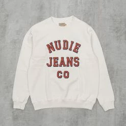 Nudie Lasse Nudie Jeans Co Sweatshirt - Chalk White