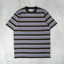 Carhartt WIP Leonne Striped Tee - Bluefin