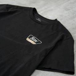 Brixton Linwood S/S Tee - Black / White / Gold -Kyosho Shop LinwoodS STee Black White Gold2 1024x1024