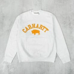 Carhartt WIP Locker Sweat - Ash Heather / Brown