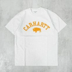 Carhartt WIP Locker Tee - Ash Heather / Brown