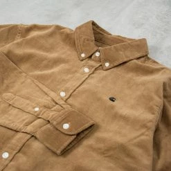 Carhartt WIP Madison Fine Cord L/S Shirt - Buffalo / Black -Kyosho Shop MadisonFineCordL SShirt Buffalo Black2 1024x1024