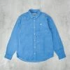 Carhartt WIP Madison Fine Cord L/S Shirt - Piscine / White