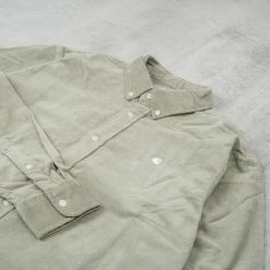 Carhartt WIP Madison Fine Cord L/S Shirt - Yucca / White -Kyosho Shop MadisonFineCordL SShirt Yucca White2 1024x1024