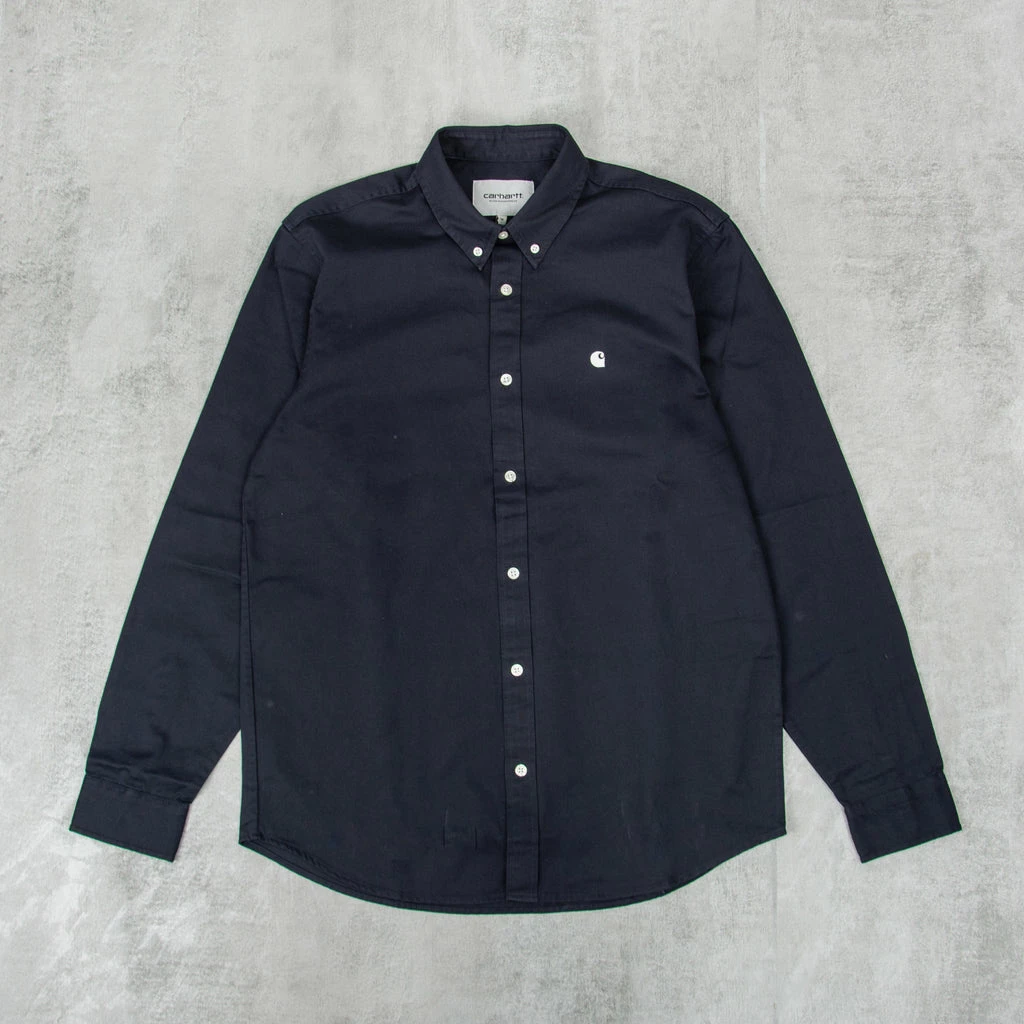 Carhartt WIP Madison L/S Shirt - Dark Navy / Wax 1 Carhartt WIP Madison L/S Shirt - Dark Navy / Wax