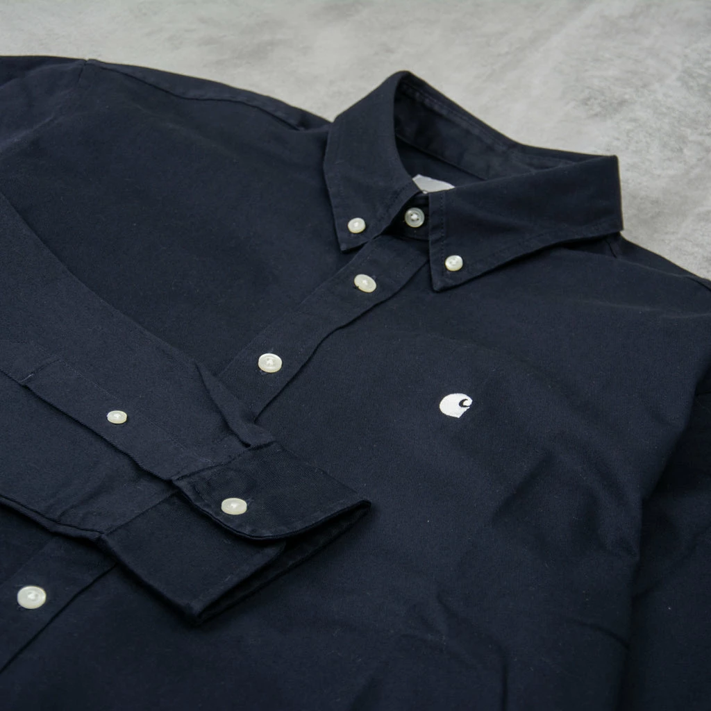 Carhartt WIP Madison L/S Shirt - Dark Navy / Wax 2 Carhartt WIP Madison L/S Shirt - Dark Navy / Wax - Image 2