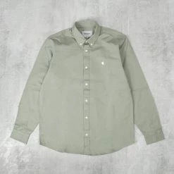 Carhartt WIP Madison L/S Shirt - Yucca / White